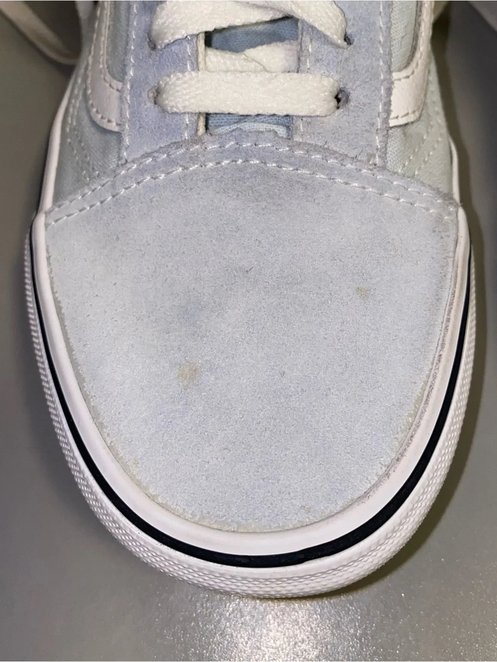 Vans Old Skool Light Blue Suede Canvas Sneakers Men 6.5 Women 8